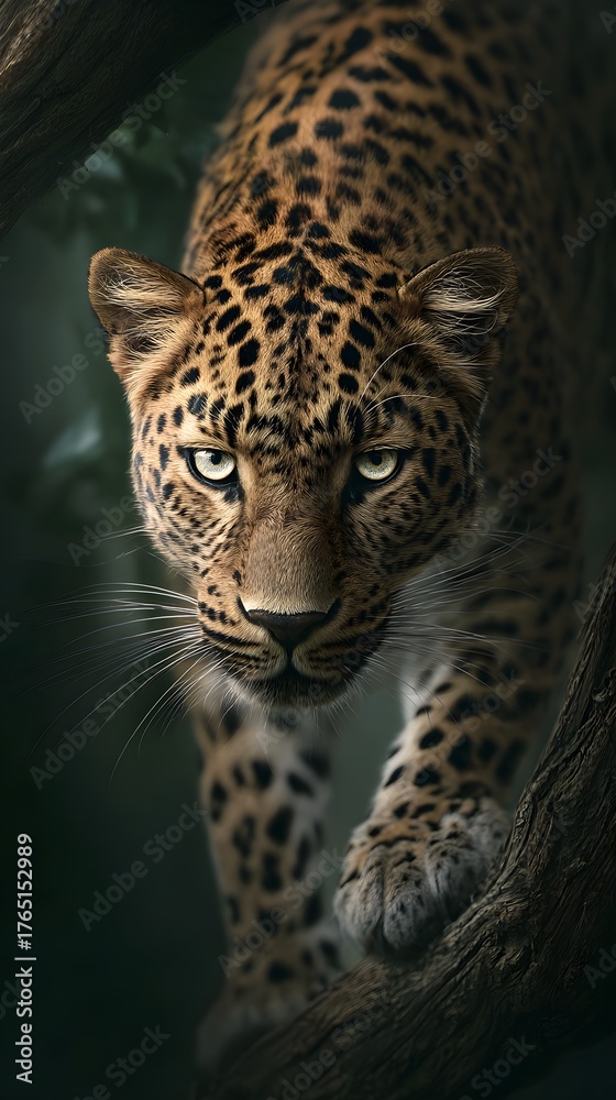 Fototapeta premium leopard jaguar Ultra photograph, generation AI 