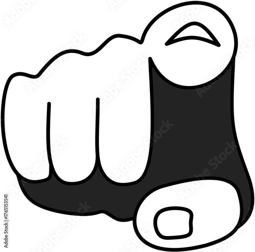 Logo of a clenched fist pointing