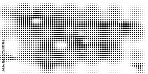 Dotted halftone gradient texture. Fading polka dot background. Repeated dots gradation pattern background. Black vanishing comic pop art overlay backdrop. Halftone raster effect wallpaper.eps'10