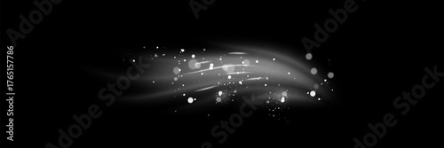 Air, wind effect isolated on transparent background. Airflow overlay fresh air for cleaning, cooling or changing the air. Wind Wave Effect. 3D vector illustration.