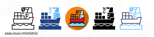 Freight & Shipping multiple icon