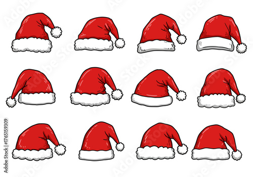 Festive Santa Hats A Collection of Holiday Cheer