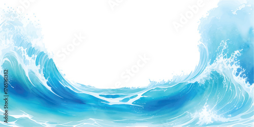 Abstract blue water wave design pattern with smooth flowing lines for backdrop