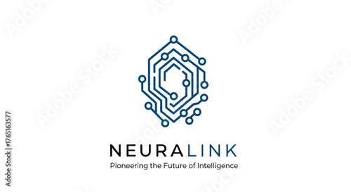 Neuralink Logo Featuring a Stylized Brain Circuit Design.