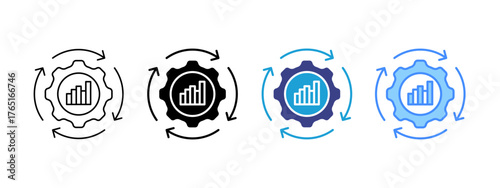 Optimization icon set multiple style collection