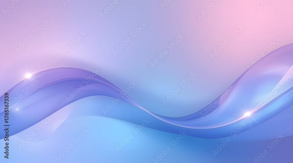 Naklejka premium Abstract flowing wave of light and color in pastel shades