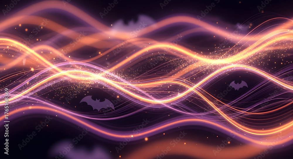 Obraz premium Futuristic Digital Halloween Wave