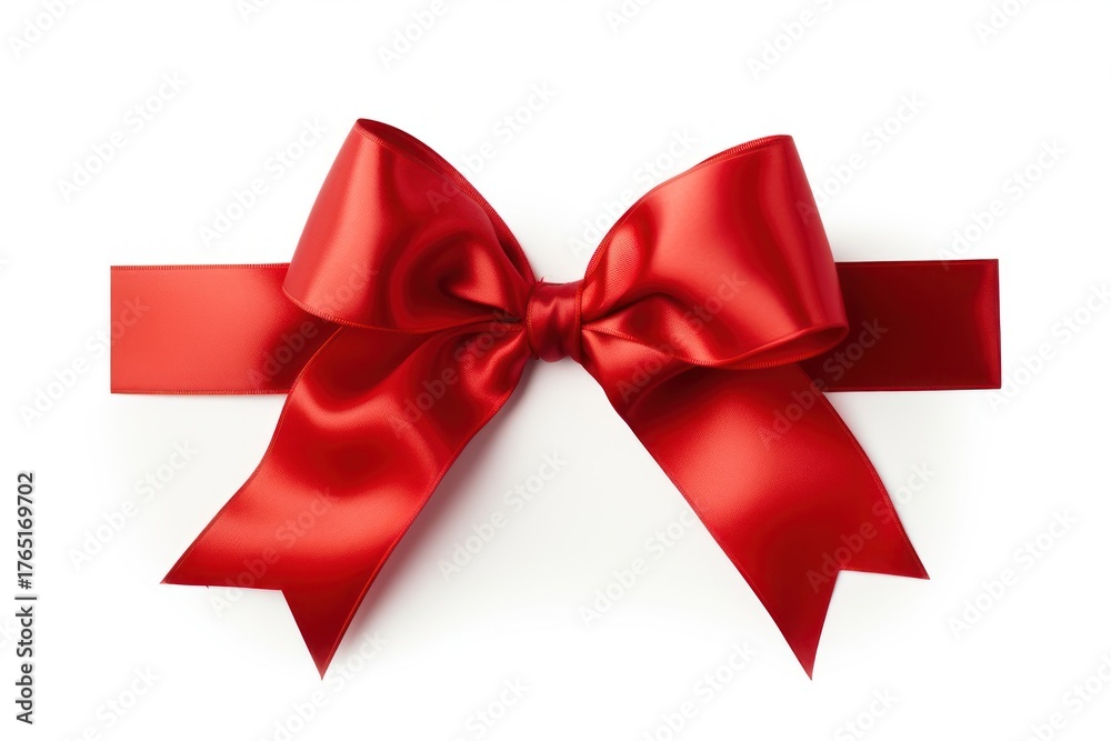 Naklejka premium Ribbon gift red celebration.