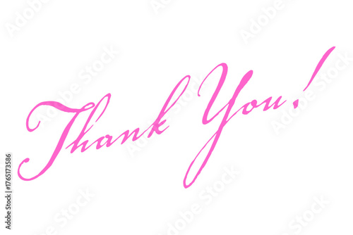 Thank You ! - 手書き風の書体で書いたThank You !（ありがとう）の文字（カリグラフィー）

