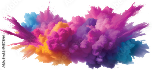 Abstract artistic watercolor paint texture design with colorful ink splashes and grunge pattern on paper