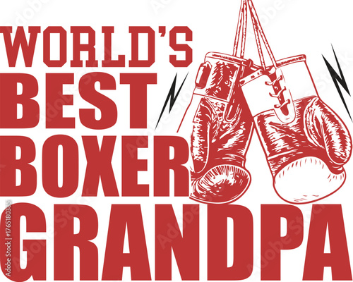 Celebrate your champion grandpa with this unique boxing design, the perfect gift for Father's Day or his birthday honoring the world's best boxer grandpa