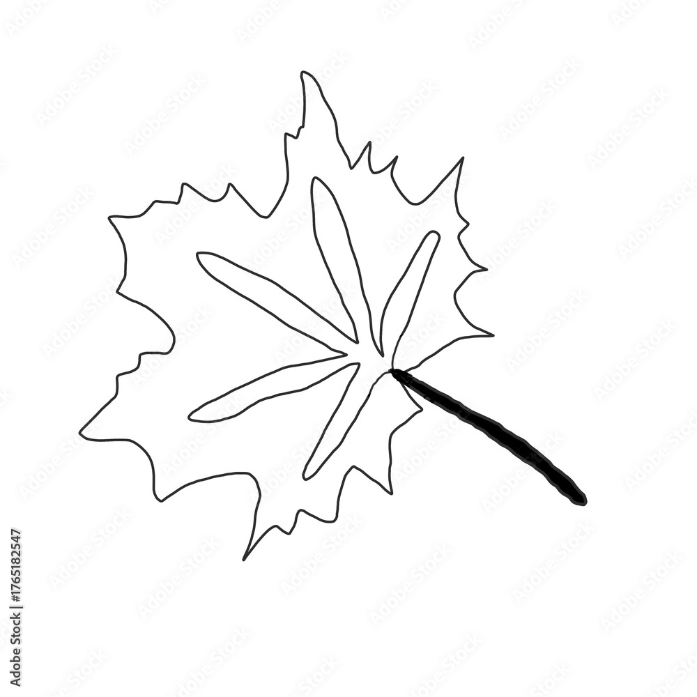 Naklejka premium illustration of a leaf