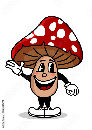 Illustration of a funny amanita muscardia