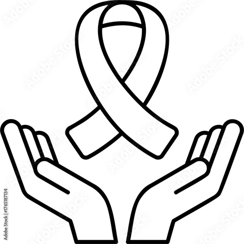 Line Art Awareness Icon