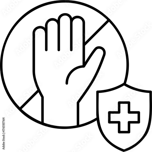 Line Art Prevention Icon