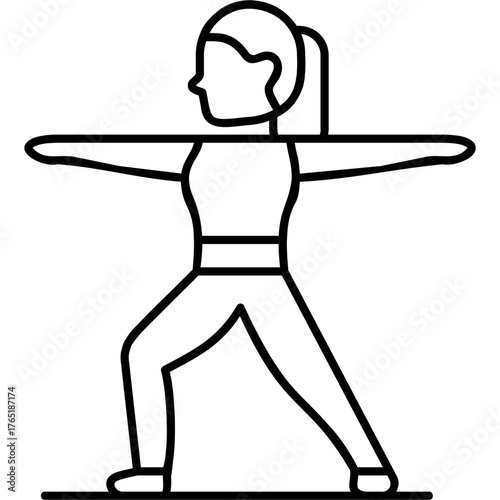 Line Art Exercise Icon