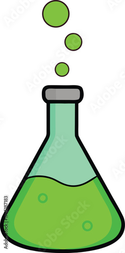 -a-glowing-potion-flask-with-green-vapor-on-white-.eps