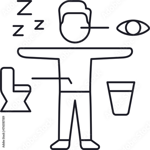 Line Art Symptoms Icon