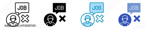 Unemployed  Icon Set Multiple Style Collection