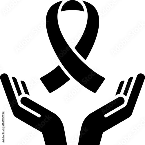 Solid Glyph Awareness Icon