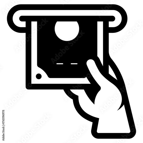 withdraw money from atm machine icon