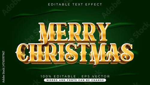 Festive and Stylish Gold Text A Merry Christmas Greeting on a Green Background