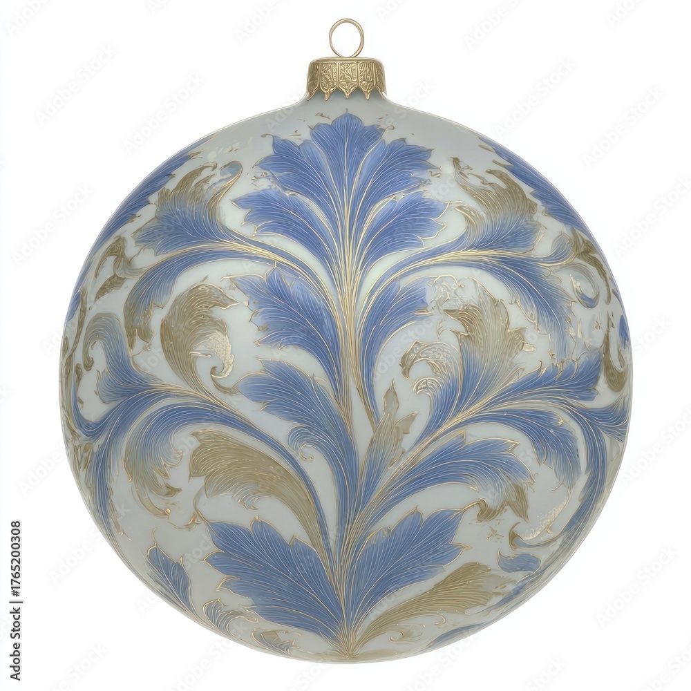 Fototapeta premium Elegant ornate blue-gold ornament
