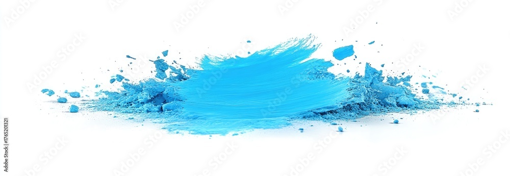 Obraz premium Blue powder brushstroke