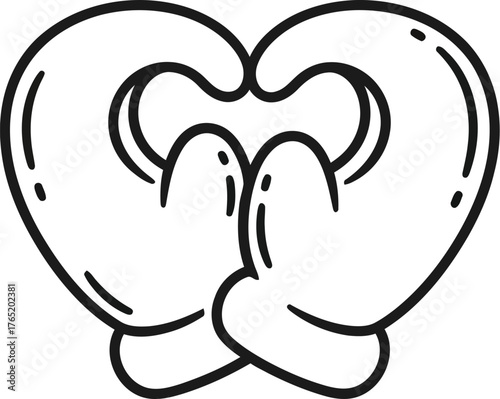 Heartfelt hands in loving embrace show unity and connection art
