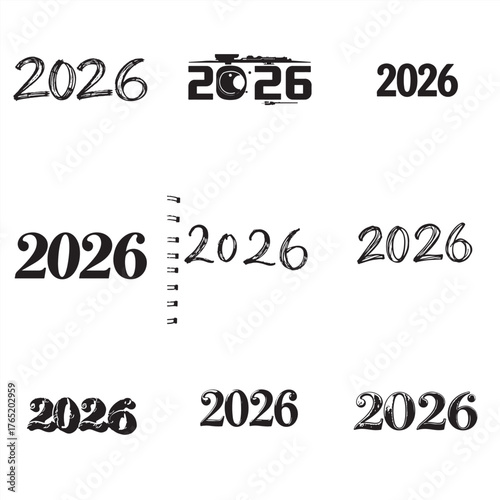 2026 business logo design with modern text and technology concept