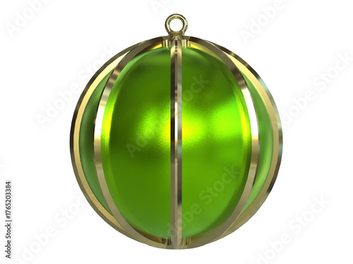 Green balls in a round gold frame are used to decorate anniversaries and celebrations.