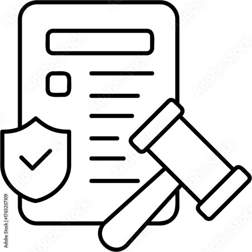 Line Art Compliance Icon