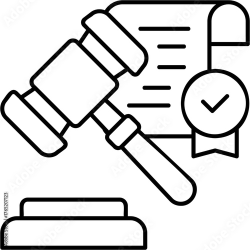 Line Art Legal Icon
