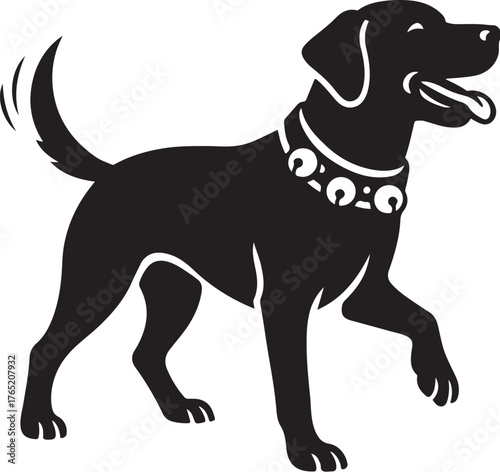 labrador retriever christmas bells.eps