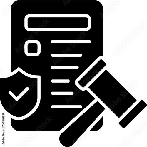 Solid Glyph Compliance Icon