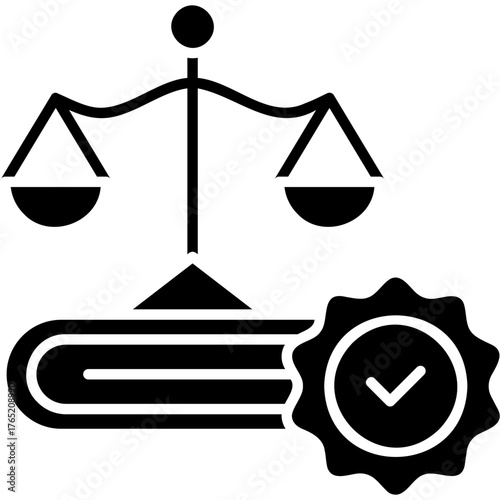 Solid Glyph Legitimacy Icon