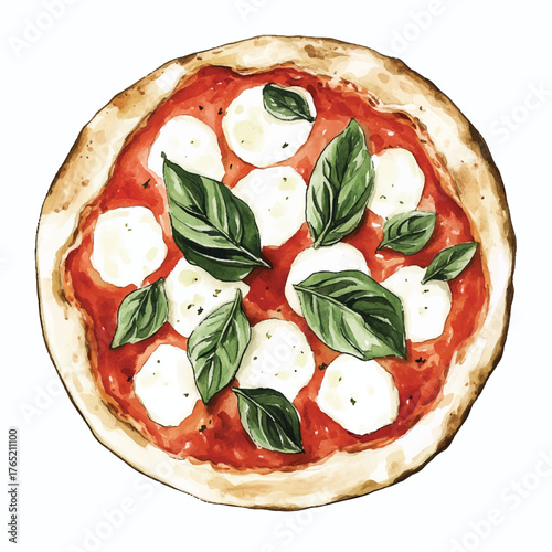 Delicious Margherita Pizza with Fresh Basil and Mozzarella.