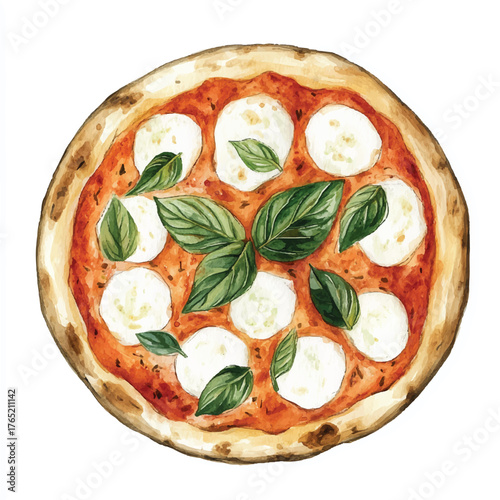 Delicious Margherita Pizza with Fresh Mozzarella and Basil.