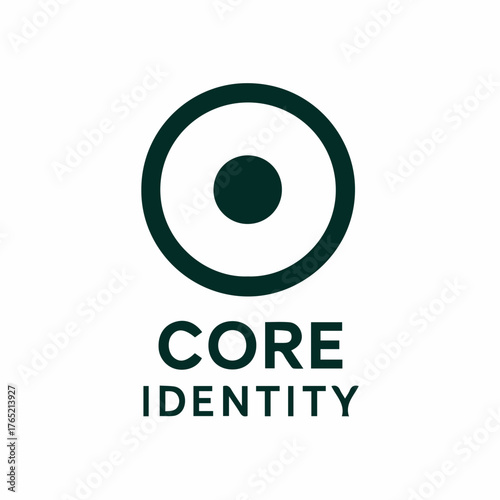 Simple Circle Symbol Graphic Design Minimalistic Core Identity Emblem