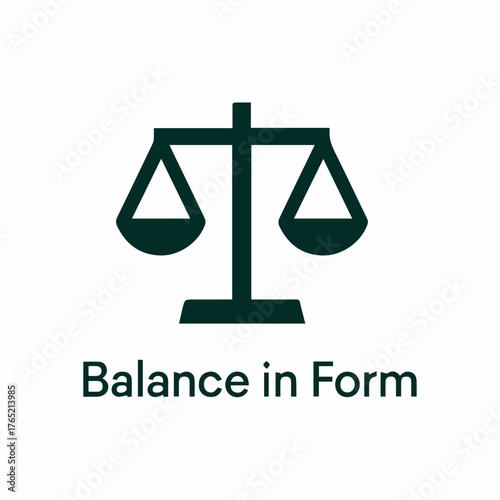 Justice Scales Simple Elegant Representation of Legal Balance Concept