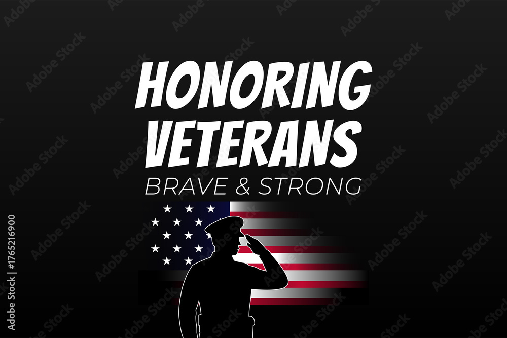 Fototapeta premium honoring veterans brave and strong patriotic design