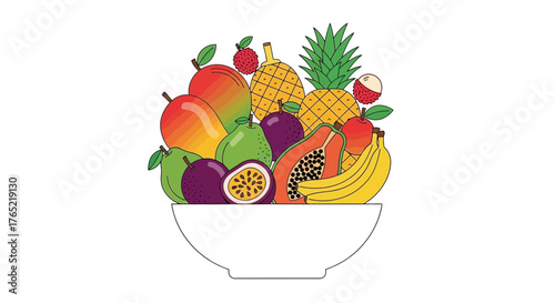 Vibrant tropical fruit assortment bursting with freshness and flavor, perfect for healthy eating and culinary inspiration