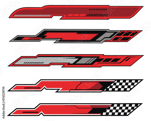 Futuristic abstract graphic elements for car decals and sport vehicle wraps