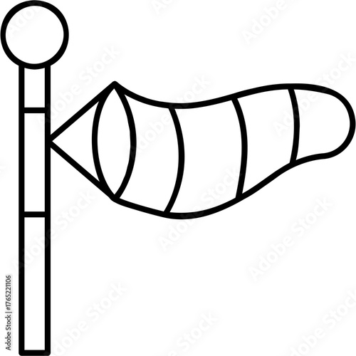 Line Art Windsock Icon