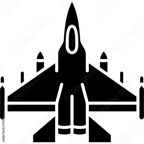 Solid Glyph Jet Icon