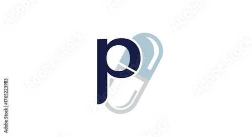 Stylized letter P with an abstract ear shape, representing hearing and sound.