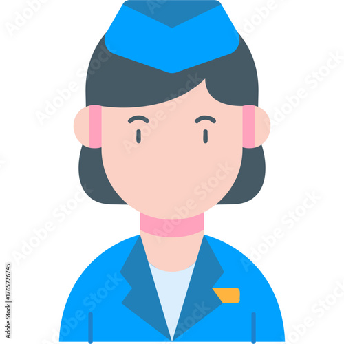 Air Hostess Illustration