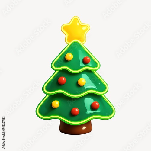 Wallpaper Mural Colorful festive Christmas tree illustration. Torontodigital.ca