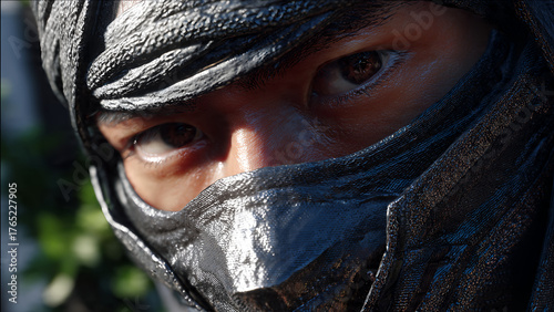 Close up of a ninja