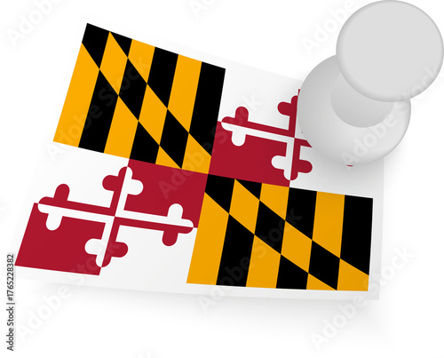 Maryland Flag with Pin